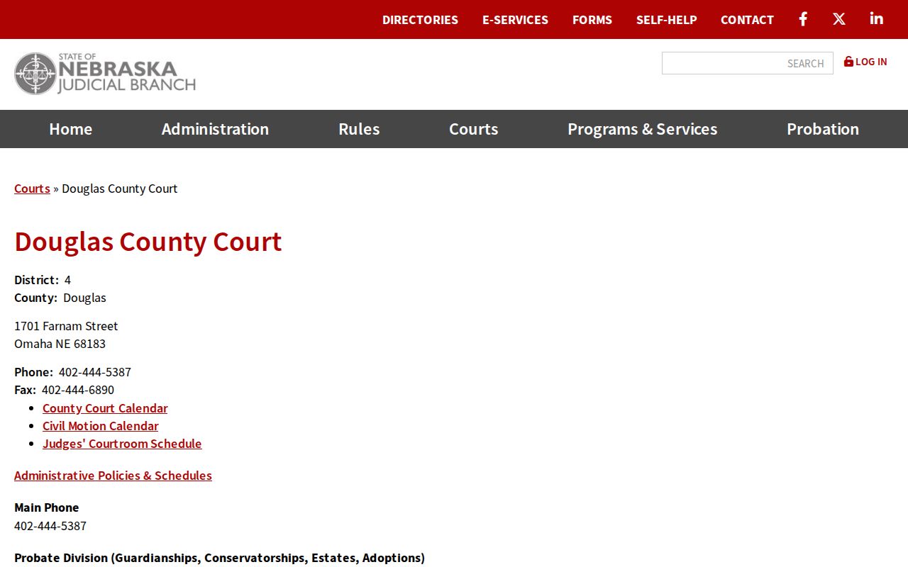 Douglas County criminal case records at County Court