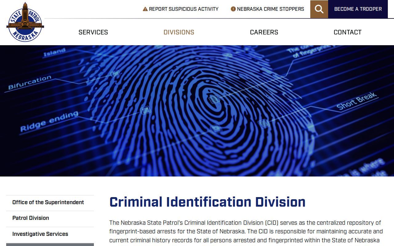 Douglas County criminal history information from Nebraska State Patrol