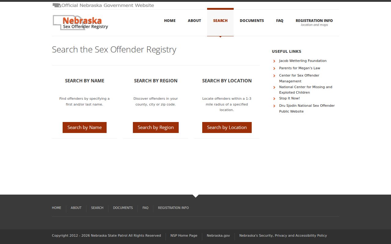 Douglas County sex offender registry name region and location search choices